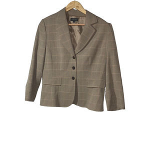 Tahari Womens Brown  Suit Business Office Work Blazer SZ 10